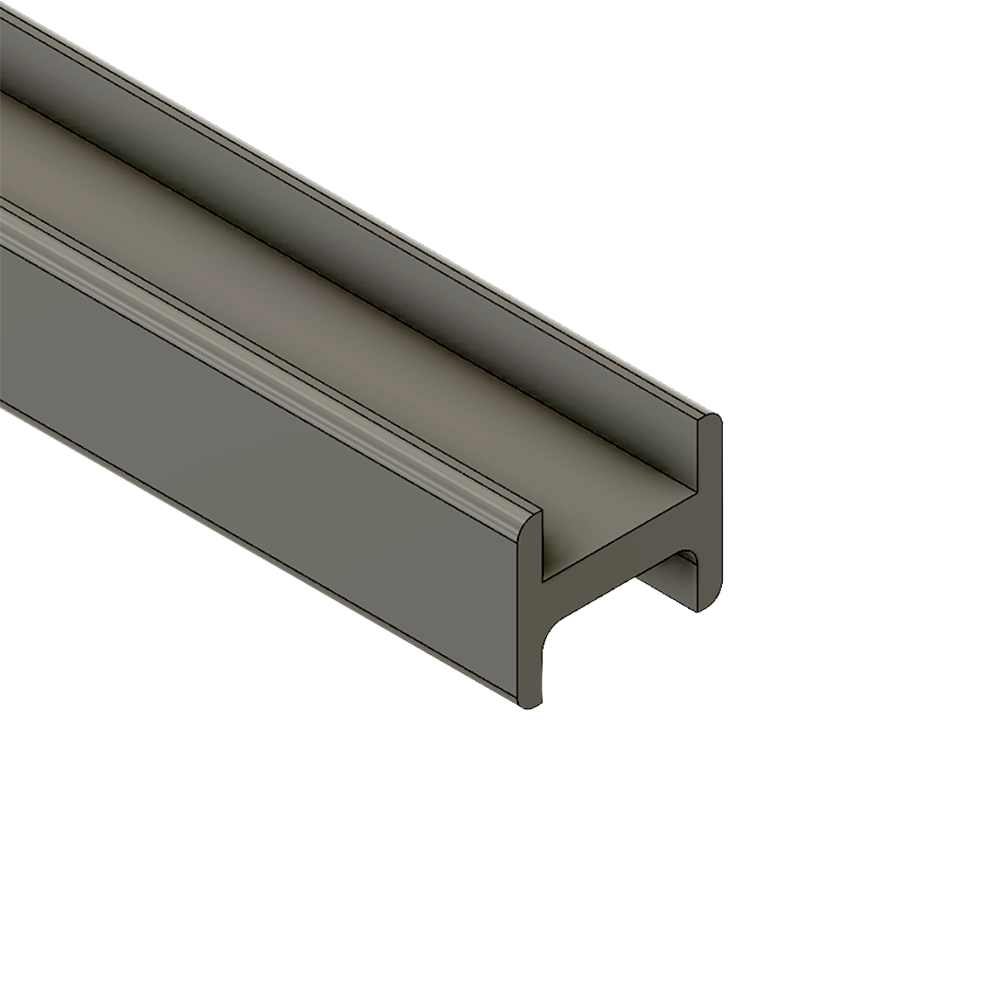 61-210-0 MODULAR SOLUTIONS SLIDE PROFILE<br>1 CHANNEL SLIDING DOOR PROFILE